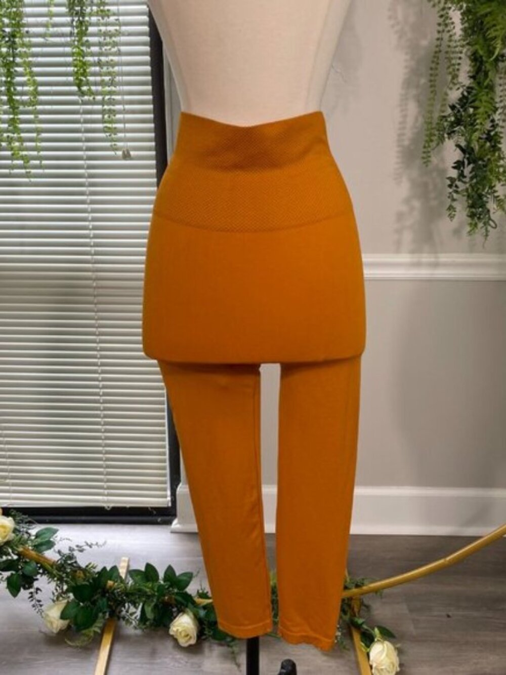 Zenana Outfitters | Full Length Cotton Solid Leggings in Desert Mustard
